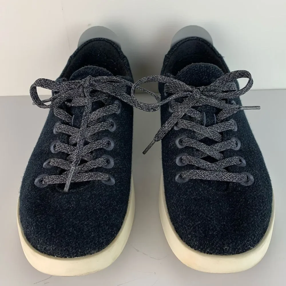Allbirds men’s wool dark gray black wool pipers walking lace up shoes size 11